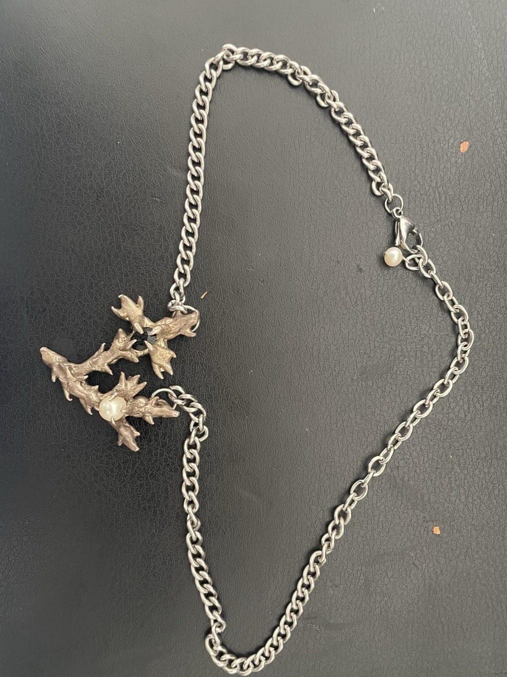Mixed-Tone Antler Pendant Necklace